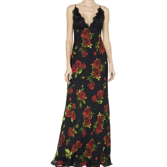 L'AGENCE Dresses & Skirts - L'Agence Silk Floral Lace Susanna Slip Maxi Dress Size 12 NWT